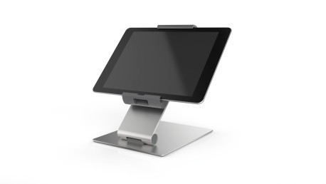 893023 Kensington DURABLE UNIVERSAL TABLET HOLDER WITH DESK STAND, FOR UP TO 13" TABLETS - SILVER 893023