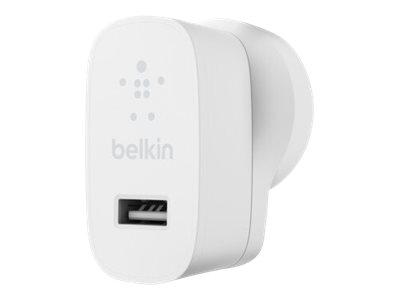Belkin WCA002AUWH BELKIN 1 PORT WALL CHARGER, 12W, USB-A (1), BOOST CHARGE, WHITE, 2YR WTY (WCA002AUWH)