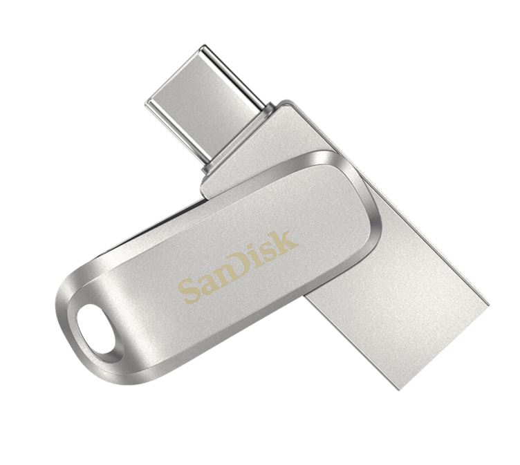 Sandisk SDDDC4-128G-G46 SanDisk 128GB Ultra Dual Drive Luxe USB-C & USB-A Flash Drive Memory Stick 150MB/s USB3.1 Type-C Swivel for Android Smartphones Tablets Macs PCs SDDDC