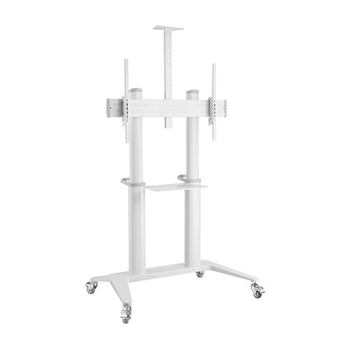TTL12-610TW-W Brateck Ultra-Modern Large Screen Aluminum TV Cart Fit 70"-120" Up to 140kg- White
