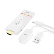 JVAW76 J5create JVAW76 ScreenCast 4K Wireless Display Adapter - Cast Laptop to TV (Supports Miracast, AirPlay, Chromecast, Windows, macOS, iOS, Android) JVAW