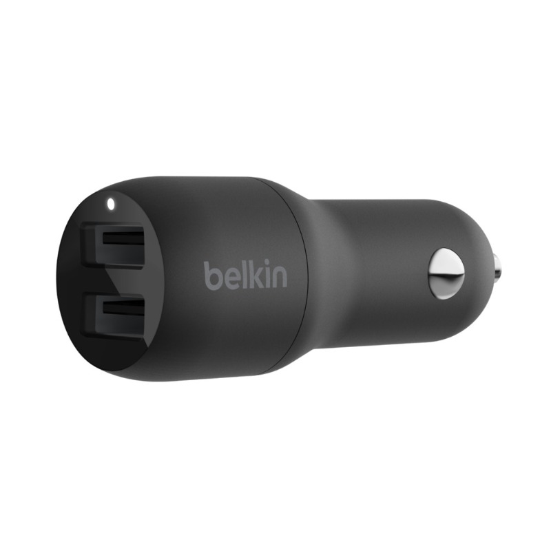 CCB001BTBK Belkin DUAL USB-A CAR CHARGER 24W CCB001BTBK