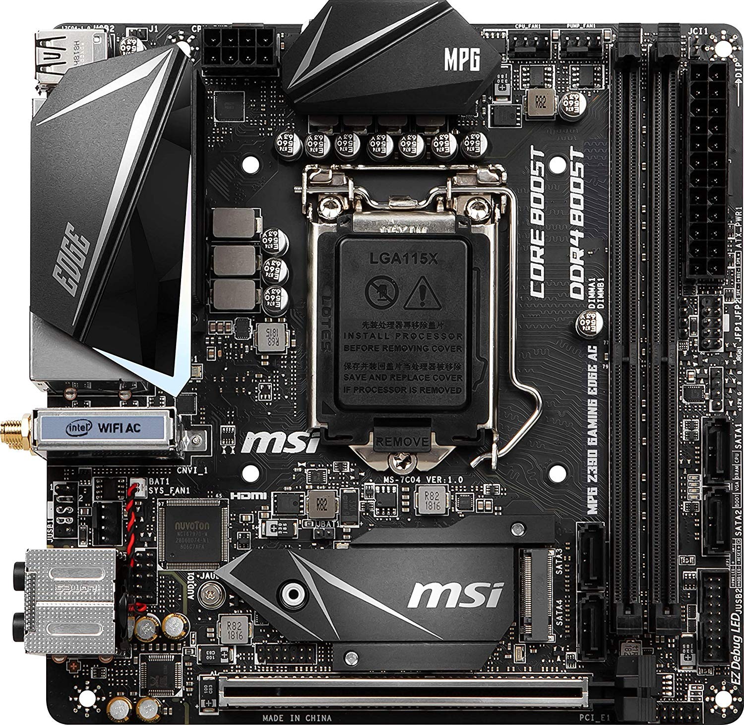 Msi z390 gaming edge ac подключение вентиляторов