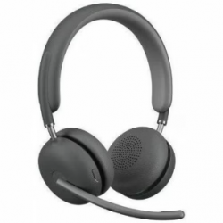 Logitech Zone Wireless 2 Wired/Wireless Over-the-head Stereo Headset - Graphite - Microsoft Teams Certification - Binaural - Ear-cup - 5000 cm - Bluetooth - 20 Hz to 20 kHz - Omni-directional, MEMS Technology, Noise Cancelling Microphone - USB Type C 981-