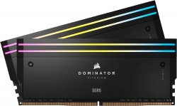 Corsair DOMINATOR® TITANIUM RGB 64GB (2x32GB) DDR5 DRAM 6600MT/s CL32 Intel XMP Memory Kit — Black CMP64GX5M2X6600C32