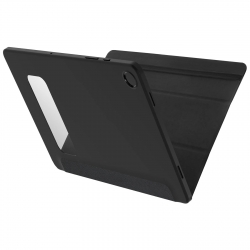 OtterBox React Folio Samsung Galaxy Tab A9+ (11') Case - Black (77-95385), DROP+ Military Standard, Multi-Position Stand, Raised Edges