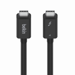 Belkin Connect Thunderbolt 4 Cable 1M Passive - Black (INZ003bt1MBK), 40Gbps, 100W Power Delivery, Thunderbolt 4 certified,Reversible Type-C Connector INZ003bt1MBK