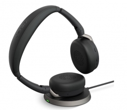 Jabra Evolve2 65 Flex MS Stereo Bluetooth Headset, Link380a USB-A Dongle, Foldable Design, 2Yr Warranty, 20 hours battery life, ANC 30m Wireless Range 26699-999-999