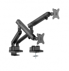 Brateck LDT84-C024-B DUAL SCREEN SLIM HEAVY-DUTY MECHANICAL SPRING MONITOR ARM BLACK (new) LDT84-C024-B