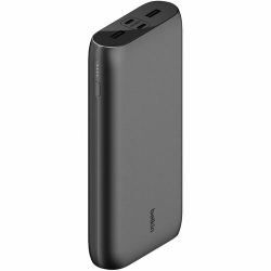 Belkin BoostCharge Power Bank - Black - For Smartphone, iPhone - 2 x Type-A 12W, 2 x Type-C 20W - 26000 mAh - 4 x USB - Black BPB016BTBK