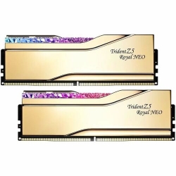 G.SKILL Trident Z5 Royal Neo F5-6400J3039G16GX2-TR5NG RAM Module for Motherboard, Desktop PC - 32 GB (2 x 16GB) - RGB - DDR5-6400/PC5-51200 DDR5 SDRAM - 6400 MHz - CL30 - 1.40 V - Non-ECC - Unbuffered - 288-pin - DIMM - Lifetime Warranty F5-6400J3039G16GX