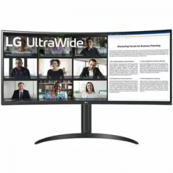 LG Ultrawide 34WR55QC-B 34" Class UW-QHD Curved Screen LCD Monitor - 21:9 - 34" Viewable - Vertical Alignment (VA) - 3440 x 1440 - 16.7 Million Colours - FreeSync - 300 cd/m² - 5 ms - GTG (Fast) Refresh Rate - HDMI - DisplayPort - USB Hub 34WR55QC-B
