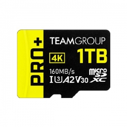 Team Group PRO+ MicroSDXC Memory Card 1TB, Read up to 160 MB/s; Write up to 110 MB/s for Nintendo-Switch, Steam Deck, ROG ALLY, Tablets TPPMSDX1TIA2V3003