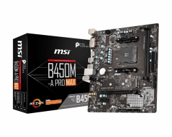 MSI B450M-A PRO MAX AMD M-ATX Motherboard - AM4 Ryzen, 2xDDR4, 4xSATAIII, M.2 B450M-A PRO MAX