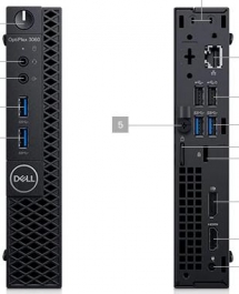 Dell Optiplex 3060 Micro I5-8500t 8gb(2666-ddr4) 1tb(hdd-7.2 