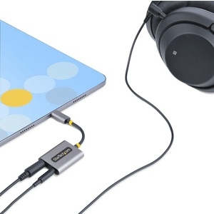 USB C Headphone Splitter Dongle with Mic USBC AUDIO SPLITTER