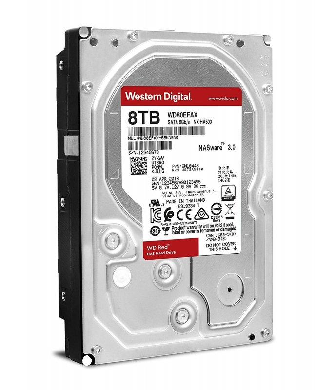 Western Digital 8tb Red 256mb 3.5in Sata 6gb/s Intellipowerrpm Wd80efax