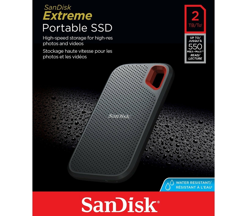 SanDisk 2TB Extreme Portable USB 3.1 Type-C External SSD, Up to