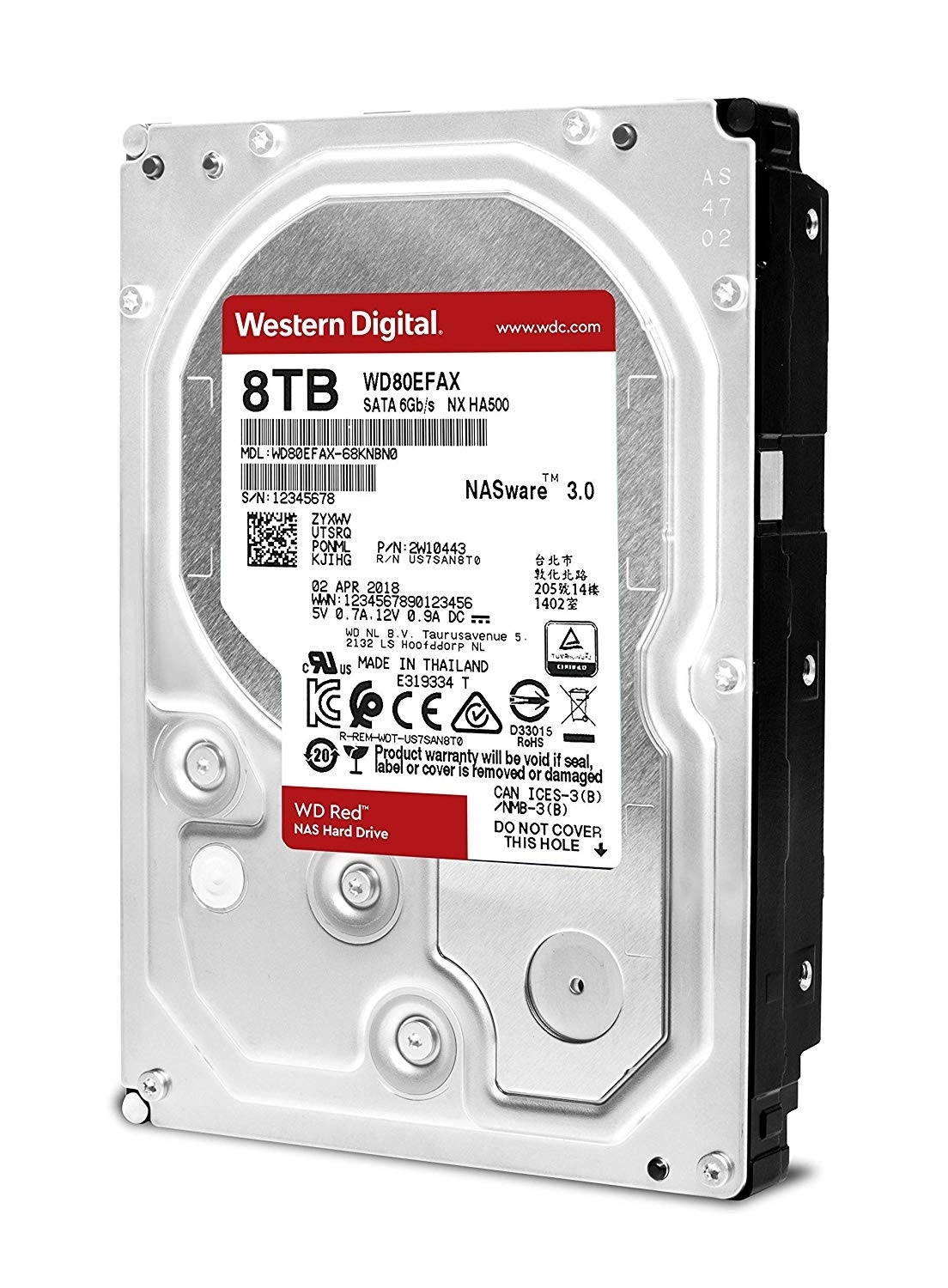 Western Digital 8tb Red 256mb 3.5in Sata 6gb/s Intellipowerrpm