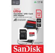 SanDisk 512GB Ultra Micro SDXC Card SDSQUAC-512G, Up to 150 MB/s, A1, UHS-I, Class 10, U1