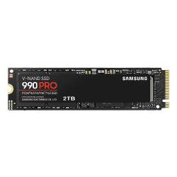 Samsung 990 PRO 2TB, 3-bit MLC V-NAND, M.2 (2280), NVMe 2.0, R/W(Max) 7,450MB/s/6,900MB/s, 1,400K/1,550K IOPS, 1200TBW, 5 Years Warranty MZ-V9P2T0BW